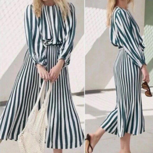 NWOT - AYR The Who's She - Regatta Striped Belted Dress - Picture 1 of 4